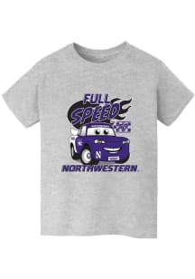 Youth Northwestern Wildcats Grey Vive La Fete Full Speed Short Sleeve T-Shirt