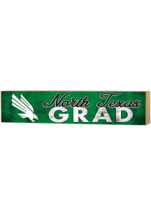 KH Sports Fan North Texas Mean Green 3x13 Block Sign Grad Sign - Green
