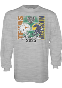 Blue 84 Michigan Wolverines Grey 2025 Citrus Bowl Long Sleeve T Shirt