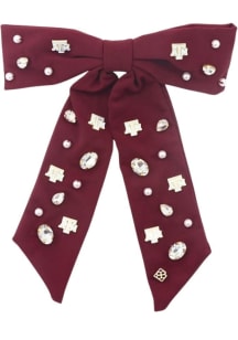 TAM ACC MAROON Beaded Logo scrunchy
