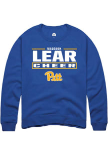 Madison Lear Rally Mens Blue Pitt Panthers NIL Stacked Box Player Crew