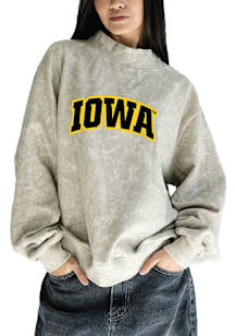 Iowa Hawkeyes Womens Green Camo Crew Sweatshirt