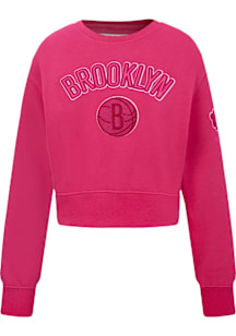 Pro Standard Brooklyn Nets Girls Pink Classic Triple Pink Long Sleeve T-Shirt