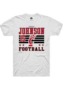 Jamari Johnson Cincinnati Bearcats White Football NIL Striped Short Sleeve Player T Shirt