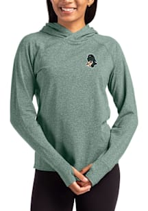 Cutter and Buck Michigan State Spartans Womens Green Vault Adapt Knit Hood Hooded Sweatshirt