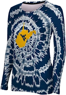 ProSphere West Virginia Mountaineers Womens White Tie Dye LS Tee