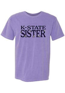 Summit Sportswear K-State Wildcats Womens Purple Floral Sister Short Sleeve T-Shirt