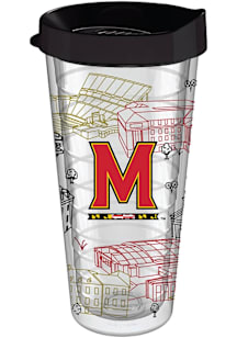 Maryland Terrapins 22oz Plastic Tumbler - White