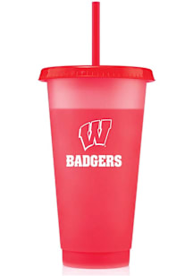 Wisconsin Badgers 24oz Chameleon Color Changing Straw Tumbler