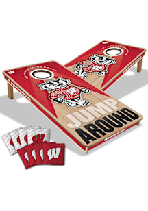 Red Wisconsin Badgers Slogan 2x4 Corn Hole