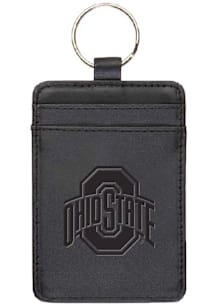 Ohio State Buckeyes Leatherette Vertical ID Keychain - Black