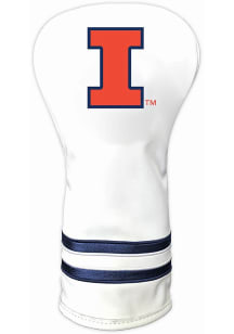 White Illinois Fighting Illini Vintage Driver Golf Headcover