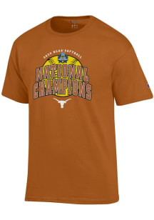 Champion Texas Longhorns Burnt Orange 2025 Womens Softball National Champions Jersey Short Sleeve..