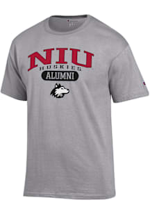 Champion Northern Illinois Huskies Grey Pill Box Alumni Jersey Short Sleeve T Shirt