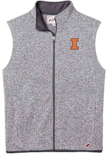 Illinois Fighting Illini Mens Grey Saranac Sleeveless Jacket