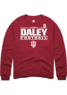 Stephen Daley Indiana Hoosiers Mens Crimson Football NIL Stacked Box Player Crew