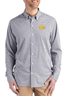 Cutter and Buck Iowa Hawkeyes Mens Black Skyline Long Sleeve Dress Shirt