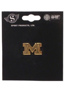 Gold Michigan Wolverines Souvenir Die-cut brass Pin