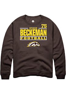 Spencer Beckeman Western Michigan Broncos Mens Brown Football NIL Stacked Box Player Crew