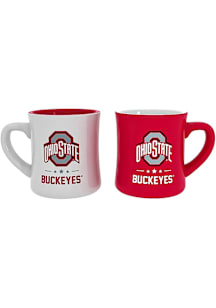 Red Ohio State Buckeyes 10oz  2Pk Ceramic Mug