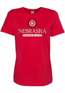 Summit Sportswear Nebraska Cornhuskers Womens Red Alumni Short Sleeve T-Shirt