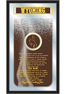 Wyoming Cowboys Fight Song Hanging Back Bar Mirror