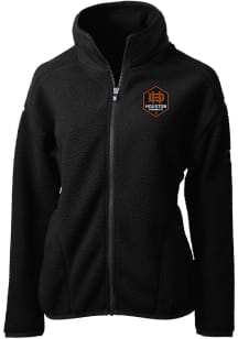 Cutter and Buck Houston Dynamo Womens Black Cascade Sherpa Light Weight Jacket