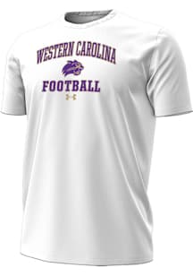 Under Armour Western Carolina White Football Performance Short Sleeve T Shirt