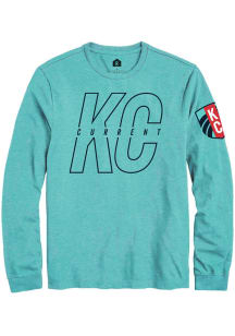 Rally KC Current Womens Teal Outline LS Tee