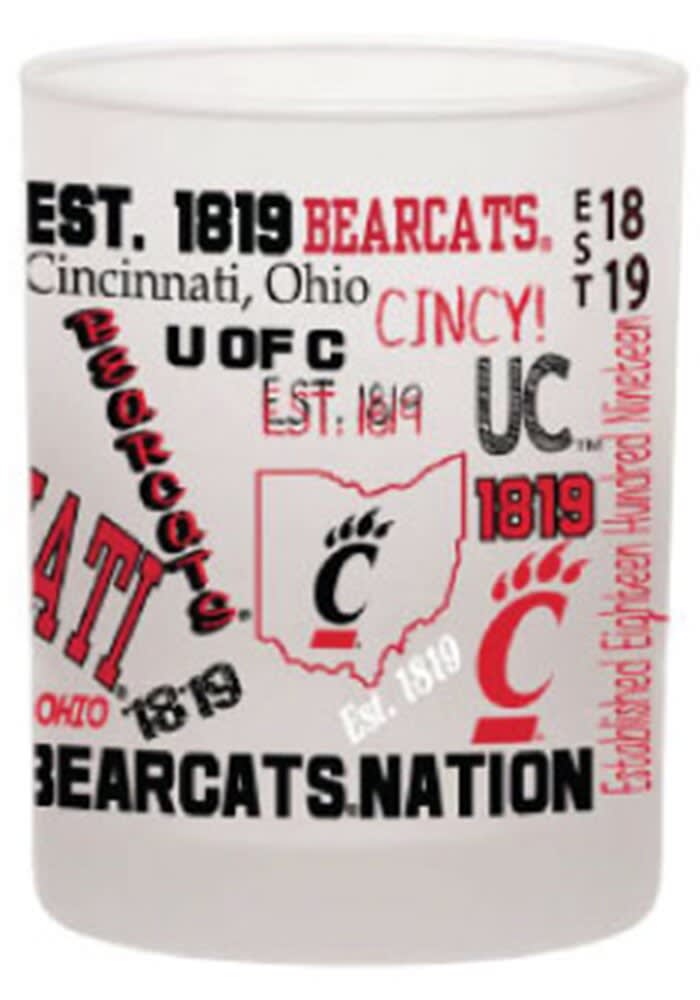 Cincinnati Bearcats 14 oz Campus Wrap Rock Glass