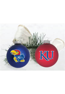Kansas Jayhawks Two Pack Ball Ornament