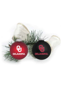 Oklahoma Sooners Two Pack Ball Ornament