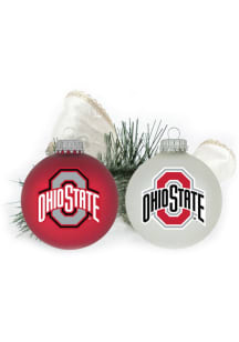 Ohio State Buckeyes Two Pack Ball Ornament