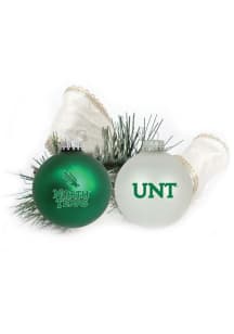 North Texas Mean Green Two Pack Ball Ornament