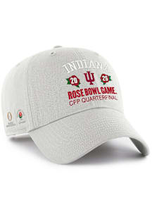 47 Indiana Hoosiers 2026 CFP Rose Bowl Clean Up Adjustable Hat - Silver