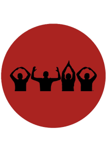 Red Ohio State Buckeyes 3&quot; O-H-I-O Button