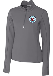 Cutter and Buck Chicago Fire Womens Graphite Traverse Qtr Zip Pullover