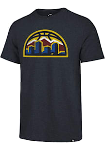 47 Denver Nuggets Navy Blue Primary Logo Match Short Sleeve Fashion T Shirt