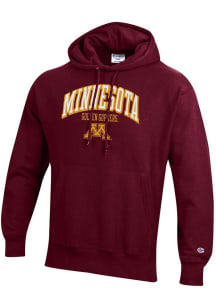 Mens Minnesota Golden Gophers Maroon Champion Reverse Weave Hooded Sweatshirt