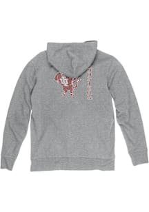 Indiana Hoosiers Mens Grey Front Back Laguna Long Sleeve Full Zip Jacket