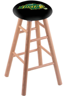 North Dakota State Bison Round Cushion Oak Pub Stool - Brown