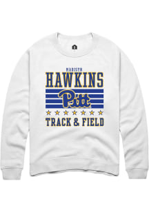 Madisyn Hawkins Rally Mens White Pitt Panthers NIL Striped Player Crew