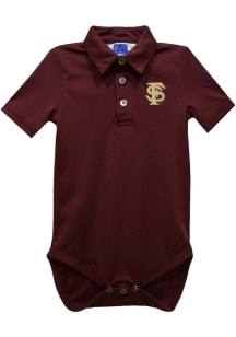 Vive La Fete Florida State Seminoles Baby Red Team Short Sleeve One Piece Polo