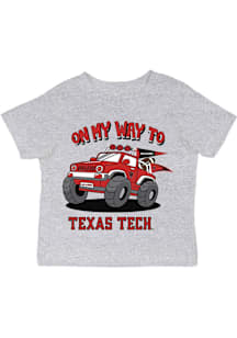 Vive La Fete Texas Tech Red Raiders Infant On My Way Short Sleeve T-Shirt Grey