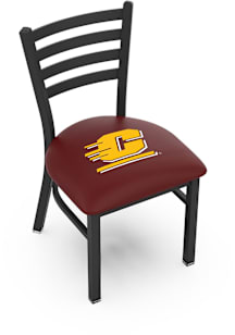 Central Michigan Chippewas Stationary Black Wrinkle Finish Pub Stool - Black