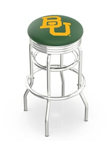 Baylor Bears Double-Ring Swivel Chrome Pub Stool - Black