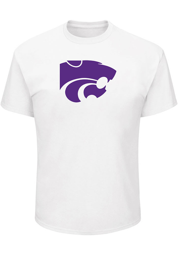 K-State Wildcats Mens White Primary Logo Big and Tall T-Shirt