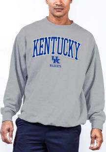 Kentucky Wildcats Mens Grey Arch Mascot Big and Tall Crew Sweatshirt