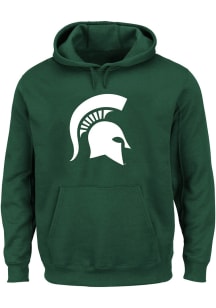 Michigan State Spartans Mens Green Primary Logo Big and Tall Hooded Sweatshirt