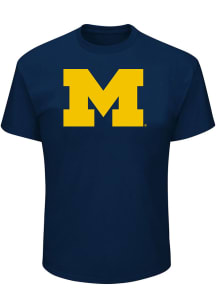 Michigan Wolverines Arch Mascot Style Big and Tall T-Shirt - Navy Blue